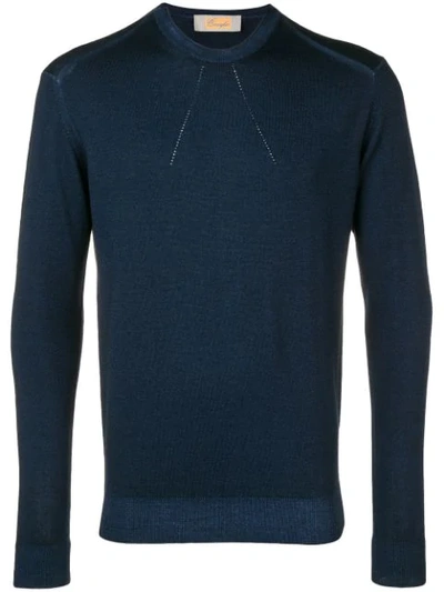 Shop Entre Amis Round Neck Sweater - Blue