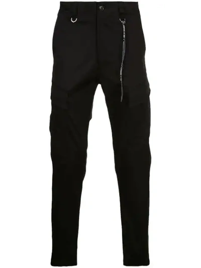 Shop Mastermind Japan Panelled Tapered Trousers In Black