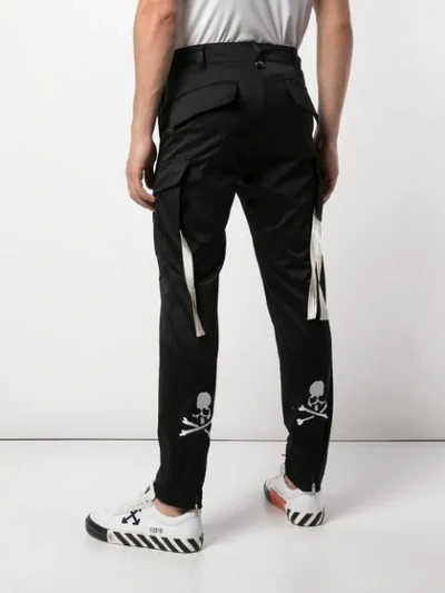 Shop Mastermind Japan Panelled Tapered Trousers In Black
