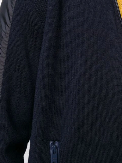 Shop Prada Zipped Hooded Sweater - Blue