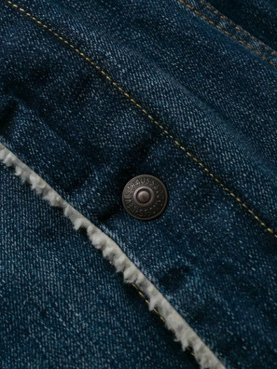Shop Levi's Shearling Lined Denim Jacket In 0105 Denim Blu