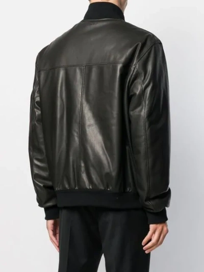 Shop Z Zegna High-neck Bomber Jacket In Black