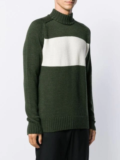 Shop Woolrich Block Panel Jumper In Green