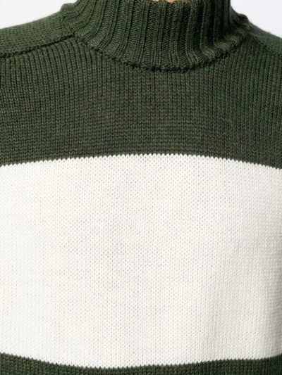 Shop Woolrich Block Panel Jumper In Green