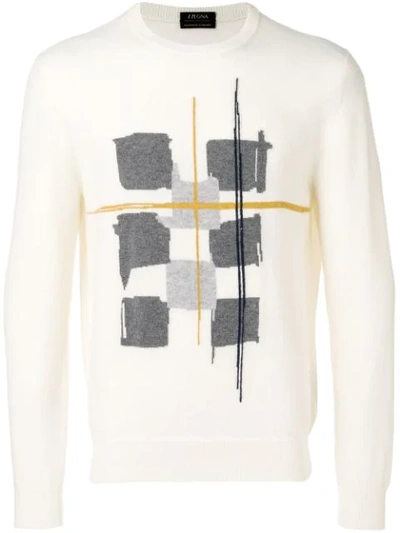 Shop Z Zegna Printed Sweatshirt - White