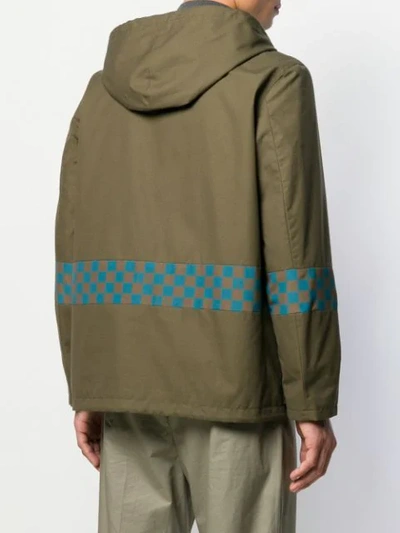 Shop Anglozine Pause Hooded Parka Coat In Green