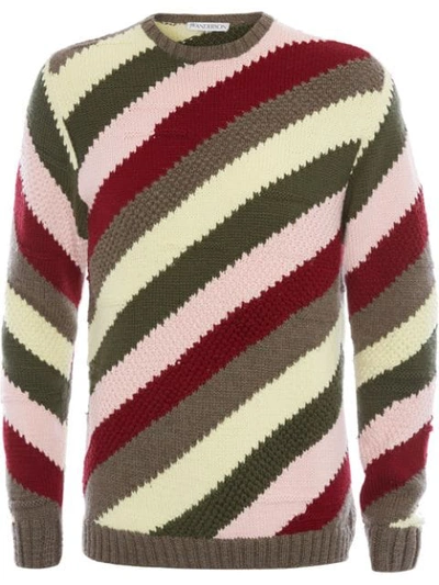 Shop Jw Anderson Chunky Stripe Jumper In Red