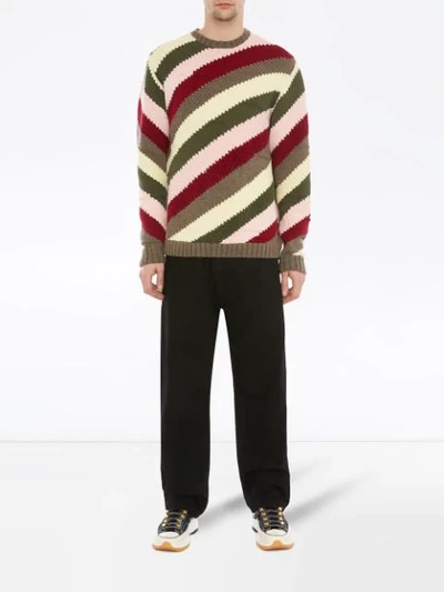 Shop Jw Anderson Chunky Stripe Jumper In Red