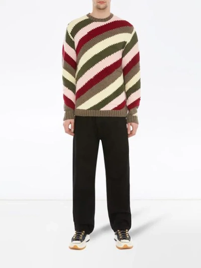 Jw Anderson Chunky Stripe Jumper In Red