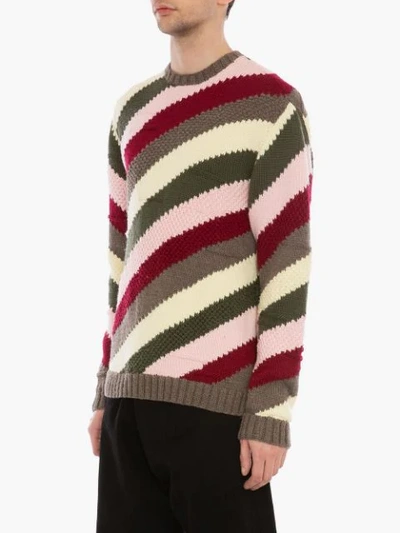 Jw Anderson Chunky Stripe Jumper In Red