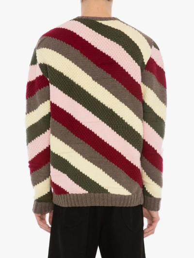 Jw Anderson Chunky Stripe Jumper In Red