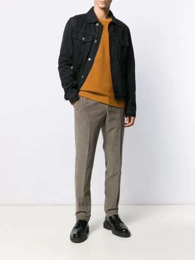 Incotex Straight Leg Corduroy Trousers In Brown