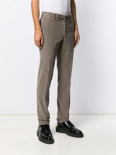 Incotex Straight Leg Corduroy Trousers In Brown