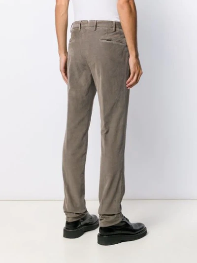 Incotex Straight Leg Corduroy Trousers In Brown