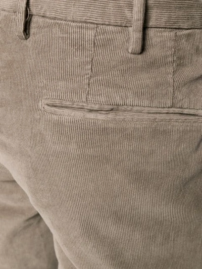Incotex Straight Leg Corduroy Trousers In Brown