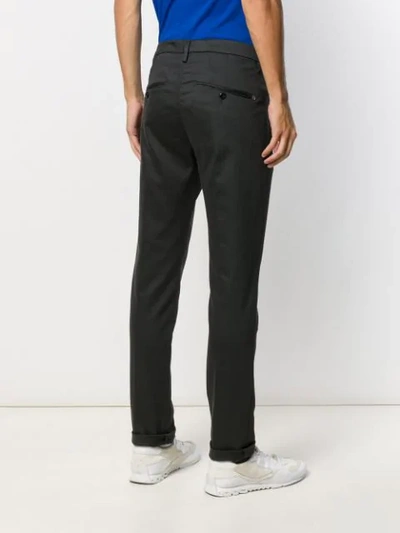 Shop Dondup Tailored Cotton Trousers In Grey