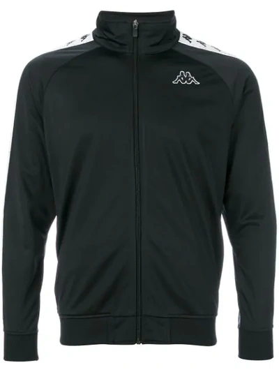 Shop Kappa Zipped Sport Jacket - Black