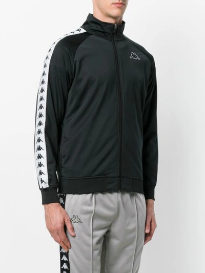 Shop Kappa Zipped Sport Jacket - Black