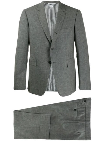Shop Thom Browne Classic Two-piece Suit With Tie In Grey