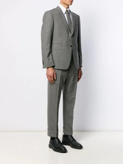 Shop Thom Browne Classic Two-piece Suit With Tie In Grey