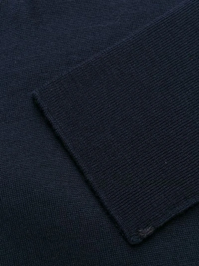 John Smedley Mens Midnight Belper Knitted Polo Jumper In Blue