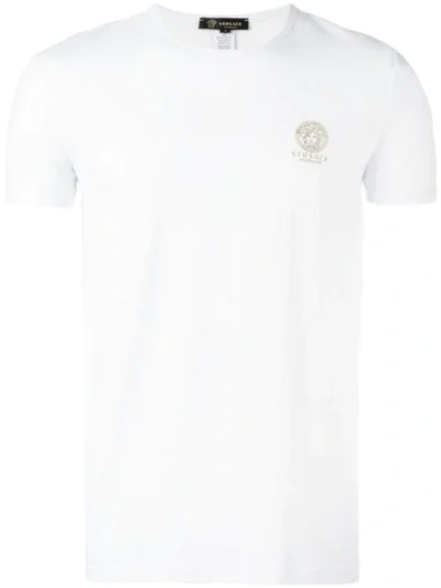 Shop Versace Underwear V-neck T-shirt In White