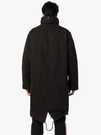 Shop Yves Salomon Shearling-lined Hooded Parka In Black