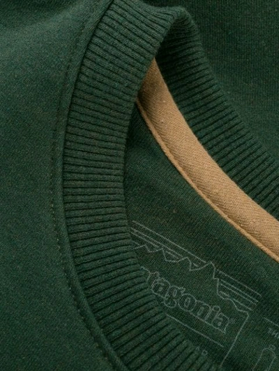 Shop Patagonia Logo Print Sweatshirt In Green