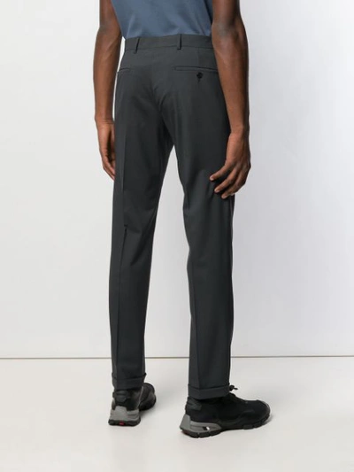 Shop Prada Tailored Tapered Trousers In Grey