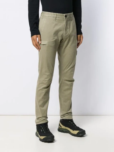 Shop Stone Island Cargo Skinny Trousers In V0168 Beige