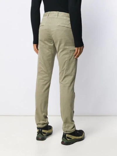 Shop Stone Island Cargo Skinny Trousers In V0168 Beige