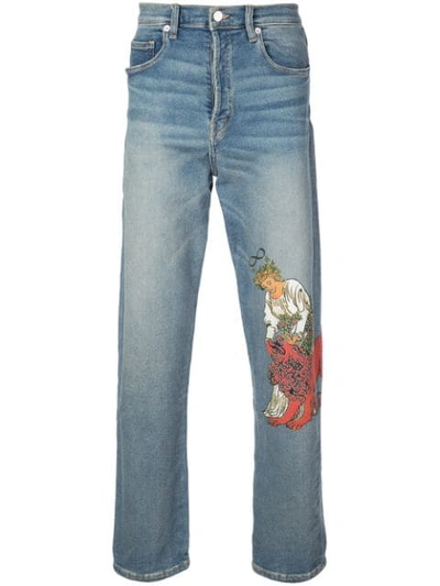 Shop Lost Daze Good Boy Denim Jeans In Blue