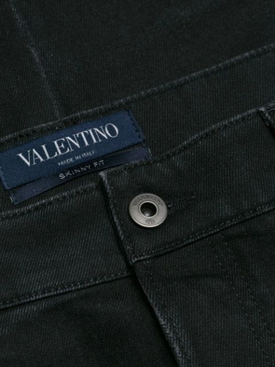Shop Valentino Straight Leg Jeans In Black