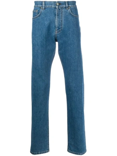 Shop Versace Slim-fit Jeans In Blue