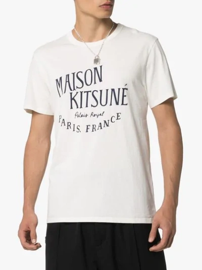 Shop Maison Kitsuné White Logo T