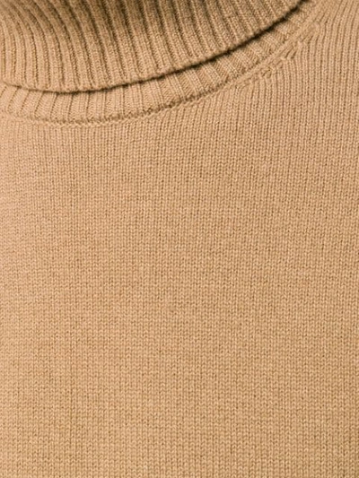 Shop Ami Alexandre Mattiussi Turtleneck Oversize Sweater In Neutrals