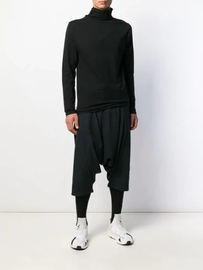 Shop Alchemy Drawstring Drop-crotch Trousers In Black