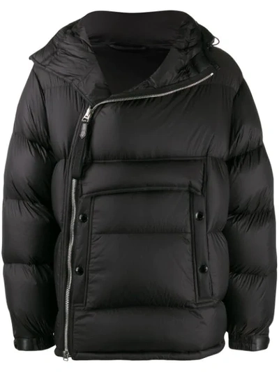 Shop Tom Ford Asymmetric Puffer Jacket In Black