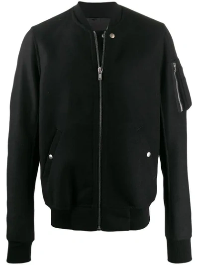 Shop Rick Owens Oversized Bomber Jacket In Black