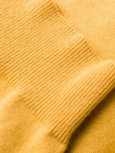 Shop Dell'oglio Crew-neck Cashmere Sweater In Yellow