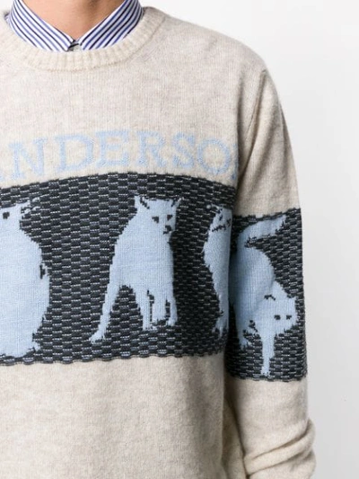 Shop Jw Anderson Jacquard Animal Jumper In White