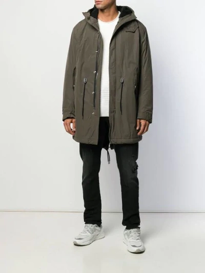 Shop Dondup Hooded Parka In Green