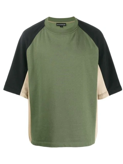 Shop David Catalan Colour Block T-shirt In Green