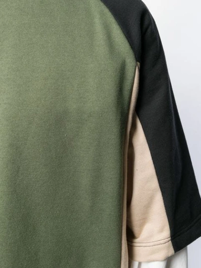 Shop David Catalan Colour Block T-shirt In Green