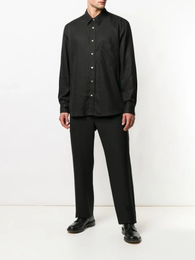 Shop Lemaire Oversized Shirt - Black