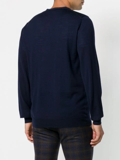 Paolo Pecora Double Breasted V-neck Cardigan - Blue In Blue