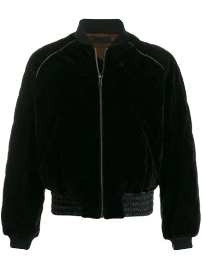 Shop Haider Ackermann Quilted Bomber Jacket In Black