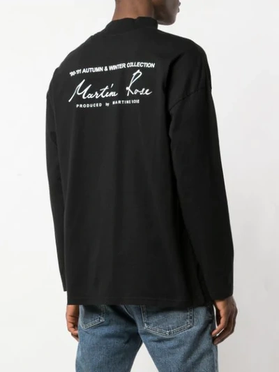 Shop Martine Rose Logo Print T-shirt In Black