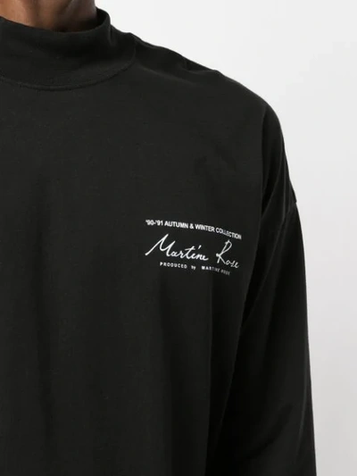 Shop Martine Rose Logo Print T-shirt In Black