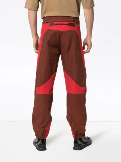 Shop Boramy Viguier Contrasting Panels Wide-leg Trousers In Red